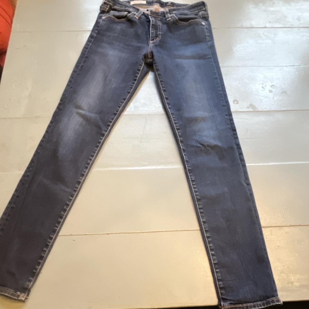 AG Prima Jeans 27R Mid Rise Cigarette Dark Wash Womens Adriano Goldschmied USA